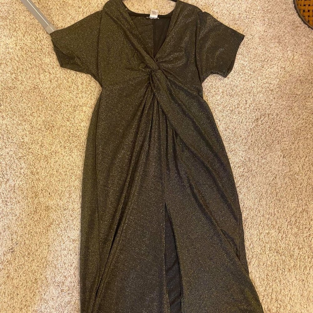 Shimmery Black Dress 2X